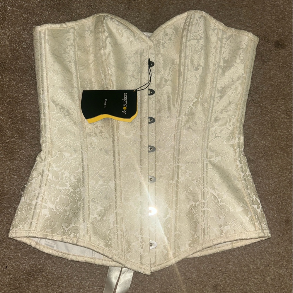 Cream Lace Corset Story Corset